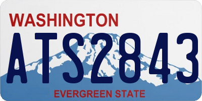 WA license plate ATS2843