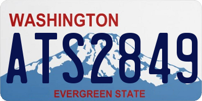WA license plate ATS2849