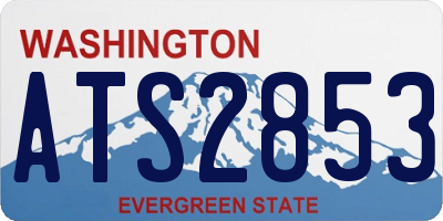 WA license plate ATS2853