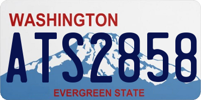 WA license plate ATS2858