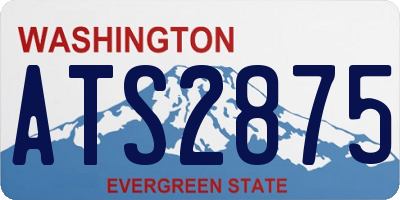 WA license plate ATS2875