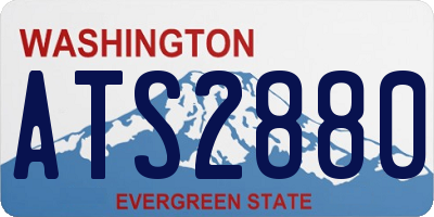 WA license plate ATS2880