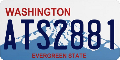 WA license plate ATS2881