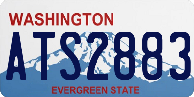 WA license plate ATS2883