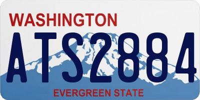 WA license plate ATS2884