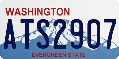 WA license plate ATS2907