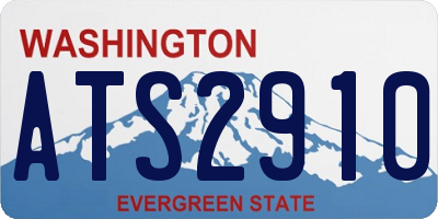 WA license plate ATS2910