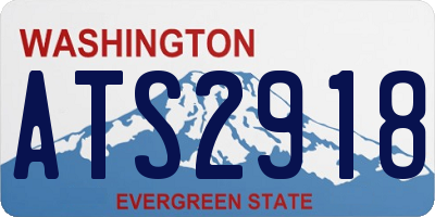 WA license plate ATS2918