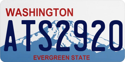 WA license plate ATS2920