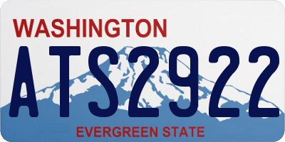 WA license plate ATS2922