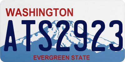 WA license plate ATS2923