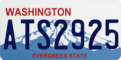 WA license plate ATS2925