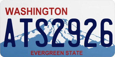 WA license plate ATS2926