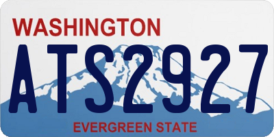 WA license plate ATS2927