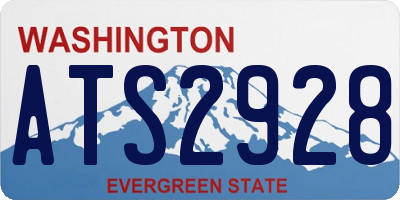 WA license plate ATS2928
