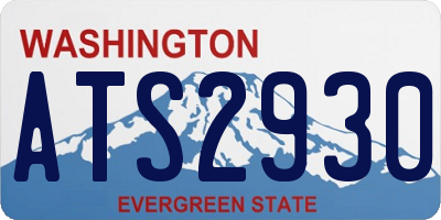 WA license plate ATS2930