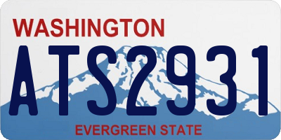 WA license plate ATS2931
