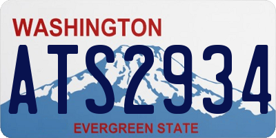 WA license plate ATS2934