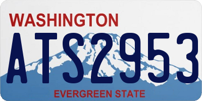 WA license plate ATS2953