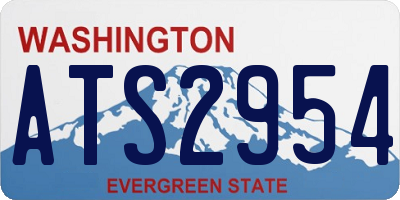 WA license plate ATS2954