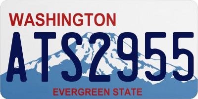 WA license plate ATS2955