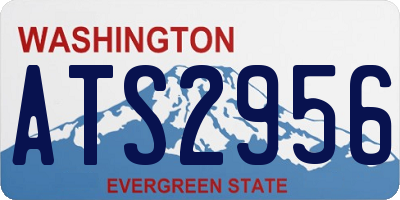 WA license plate ATS2956