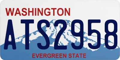 WA license plate ATS2958