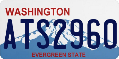 WA license plate ATS2960