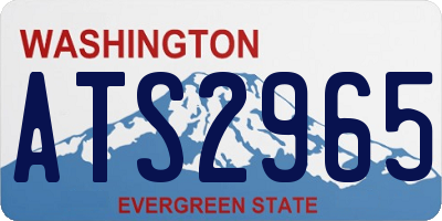 WA license plate ATS2965