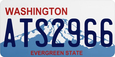 WA license plate ATS2966
