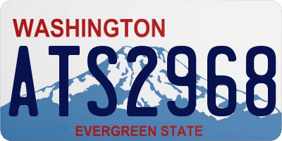 WA license plate ATS2968
