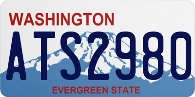 WA license plate ATS2980