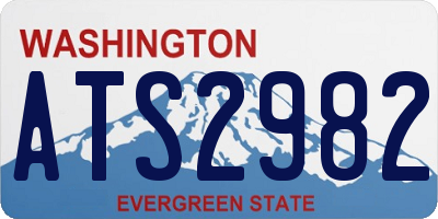 WA license plate ATS2982