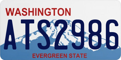 WA license plate ATS2986