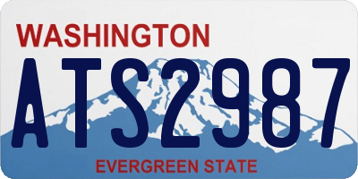 WA license plate ATS2987