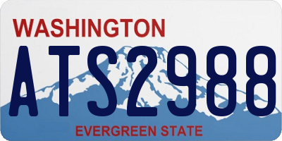 WA license plate ATS2988