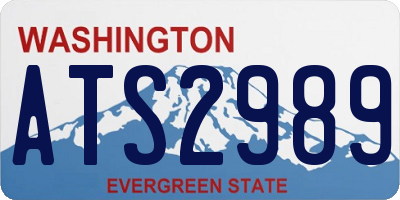 WA license plate ATS2989