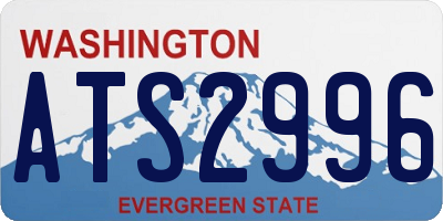 WA license plate ATS2996