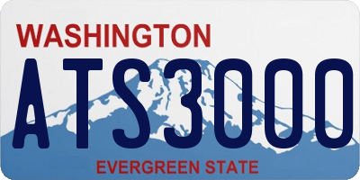 WA license plate ATS3000