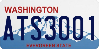 WA license plate ATS3001