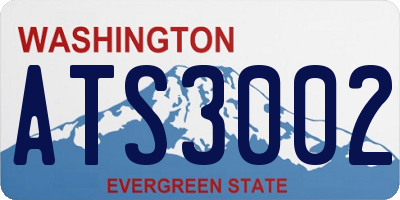 WA license plate ATS3002