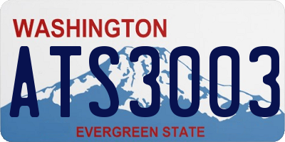 WA license plate ATS3003
