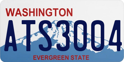 WA license plate ATS3004