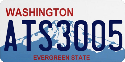 WA license plate ATS3005