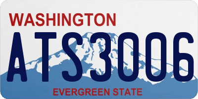 WA license plate ATS3006