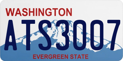 WA license plate ATS3007