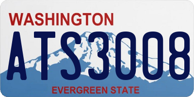 WA license plate ATS3008