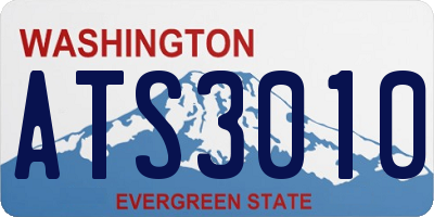 WA license plate ATS3010
