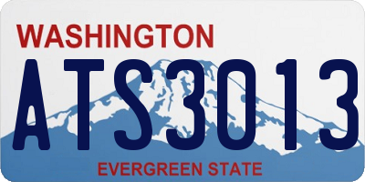 WA license plate ATS3013