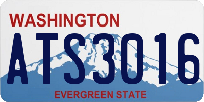 WA license plate ATS3016